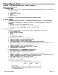 DOH Form 505-073 Application for Certificate of Need Lease of Part or All of a Hospital - Washington, Page 7