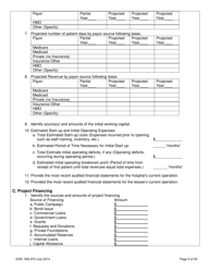 DOH Form 505-073 Application for Certificate of Need Lease of Part or All of a Hospital - Washington, Page 9