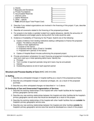 DOH Form 260-010 Application for Certificate of Need Purchase of Part or All of a Hospital - Washington, Page 10