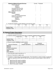 DOH Form 260-010 Application for Certificate of Need Purchase of Part or All of a Hospital - Washington, Page 6