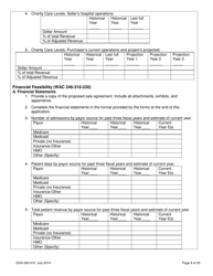 DOH Form 260-010 Application for Certificate of Need Purchase of Part or All of a Hospital - Washington, Page 8