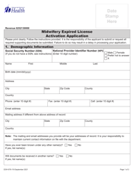 DOH Form 679-119 Midwifery Expired License Activation Application Packet - Washington, Page 5
