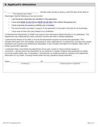 DOH Form 677-012 Prosthetist Expired License Application Packet - Washington, Page 7