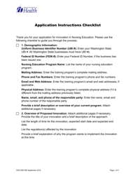 DOH Form 669-391 Innovation in Nursing Education Application - Washington, Page 3