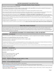 DOH Form 347-102 Confidential Sexually Transmitted Disease Case Report - Adams County, Washington, Page 2