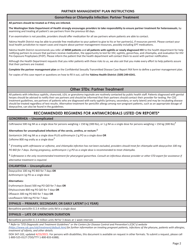 DOH Form 347-102 Confidential Sexually Transmitted Disease Case Report - Yakima County, Washington, Page 2