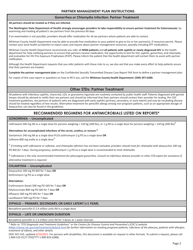 DOH Form 347-102 Confidential Sexually Transmitted Disease Case Report - Whitman County, Washington, Page 2