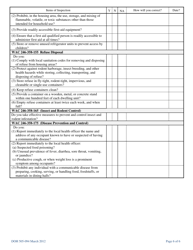 DOH Form 505-094 Temporary Worker Housing Inspection Checklist - Washington, Page 6