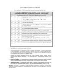 &quot;Line Leak Detector Maintenance Checklist&quot; - Tennessee