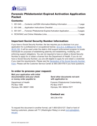 DOH Form 651-047 Forensic Phlebotomist Expired Activation Application - Washington