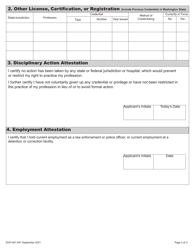 DOH Form 651-047 Forensic Phlebotomist Expired Activation Application - Washington, Page 6