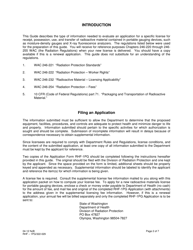 Instructions for Form RHF-1PG, DOH Form 322-029 Application for Radioactive Material Licence - Portable Gauge - Washington, Page 2