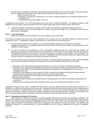 Instructions for DOH Form 322-046, RHF-1IR Application for Radioactive Material License Industrial Radiography - Washington, Page 7