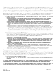 Instructions for DOH Form 322-046, RHF-1IR Application for Radioactive Material License Industrial Radiography - Washington, Page 8