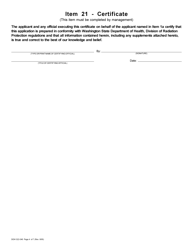 DOH Form 322-046 (RHF-1IR) Application for Radioactive Material License Industrial Radiography - Washington, Page 4
