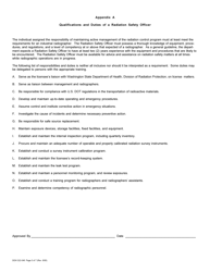 DOH Form 322-046 (RHF-1IR) Application for Radioactive Material License Industrial Radiography - Washington, Page 5
