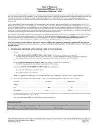 Form HS-2912 Application for Child Support Services - Tennessee, Page 2