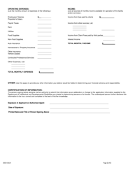 Form DIDD-0619 Application Addendum Financial Statement - Tennessee, Page 2