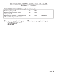 Do-It-Yourself Septic Inspection Checklist - Pressurized Drainfield - Washington, Page 2