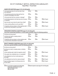 Do-It-Yourself Septic Inspection Checklist - Sandfilter Drainfield - Washington, Page 2