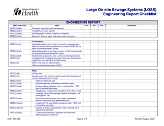 DOH Form 337-085 Large on-Site Sewage Systems (Loss) Engineering Report Checklist - Washington, Page 2