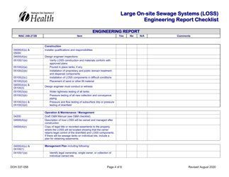 DOH Form 337-085 Large on-Site Sewage Systems (Loss) Engineering Report Checklist - Washington, Page 4