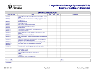 DOH Form 337-085 Large on-Site Sewage Systems (Loss) Engineering Report Checklist - Washington, Page 6