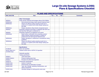 DOH Form 337-081 Large on-Site Sewage Systems (Loss) Plans &amp; Specifications Checklist - Washington, Page 9