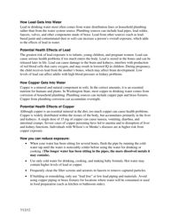 Consumer Notice - Lead and Copper Water Sample Results - Community Water System - Washington, Page 2