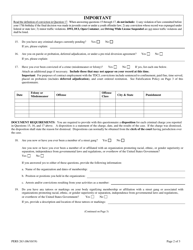 Form PERS263 Non-employee Background Questionnaire - Texas, Page 2