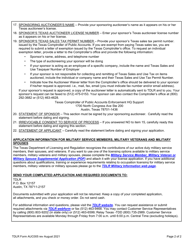 TDLR Form AUC005 Associate Auctioneer License Application - Texas, Page 2