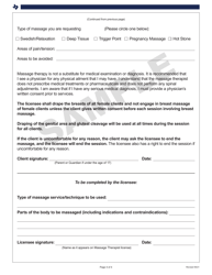 Massage Therapy Consultation Document - Sample - Texas, Page 4