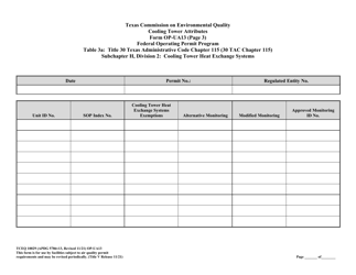 Form OP-UA13 (TCEQ-10029) Cooling Tower Attributes - Texas, Page 10