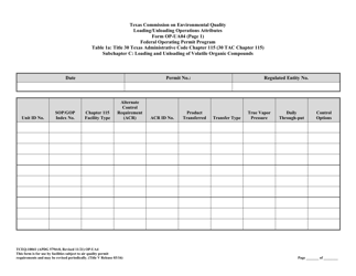 Form OP-UA4 (TCEQ-10041) Loading/Unloading Operations Attributes - Texas, Page 25