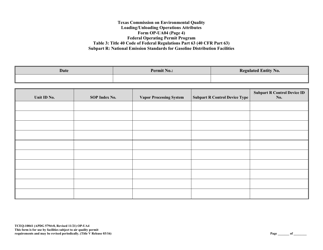 Form OP-UA4 (TCEQ-10041) Loading/Unloading Operations Attributes - Texas, Page 28