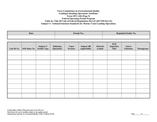 Form OP-UA4 (TCEQ-10041) Loading/Unloading Operations Attributes - Texas, Page 29