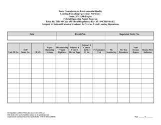 Form OP-UA4 (TCEQ-10041) Loading/Unloading Operations Attributes - Texas, Page 30