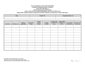 Form OP-UA4 (TCEQ-10041) Loading/Unloading Operations Attributes - Texas, Page 31