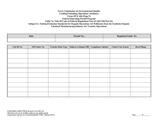 Form OP-UA4 (TCEQ-10041) Loading/Unloading Operations Attributes - Texas, Page 33