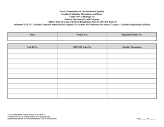 Form OP-UA4 (TCEQ-10041) Loading/Unloading Operations Attributes - Texas, Page 39