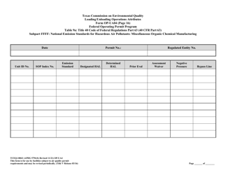 Form OP-UA4 (TCEQ-10041) Loading/Unloading Operations Attributes - Texas, Page 40