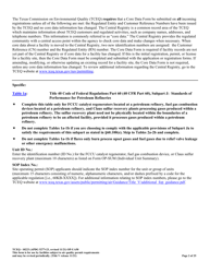 Form OP-UA50 (TCEQ-10223) Fluid Catalytic Cracking Unit Catalyst Regenerator/Fuel Gas Combustion Device/Claus Sulfur Recovery Plant Attributes Texas - Texas, Page 2