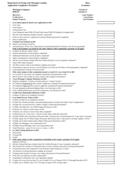 Application Compliance Worksheet - Mortgage Company - Texas