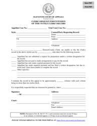 Document preview: Clerk's Request for Extension of Time to File Clerk's Record - Eleventh Judicial District - Texas