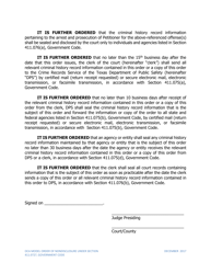 Order of Nondisclosure Under Section 411.0727 - Texas, Page 2