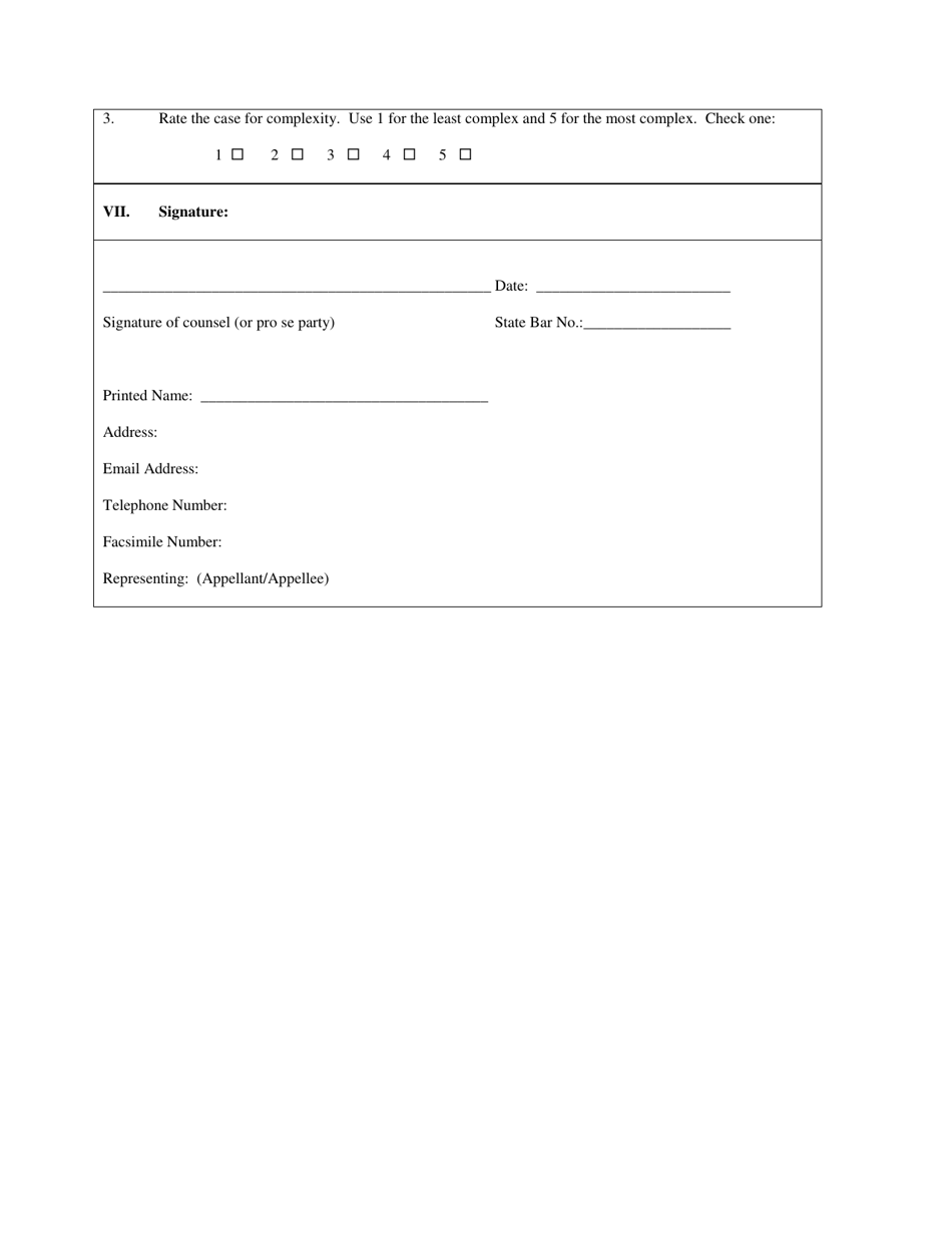 Civil Appeal Mediation Docketing Statement - Fourteenth Judicial District - Texas, Page 4