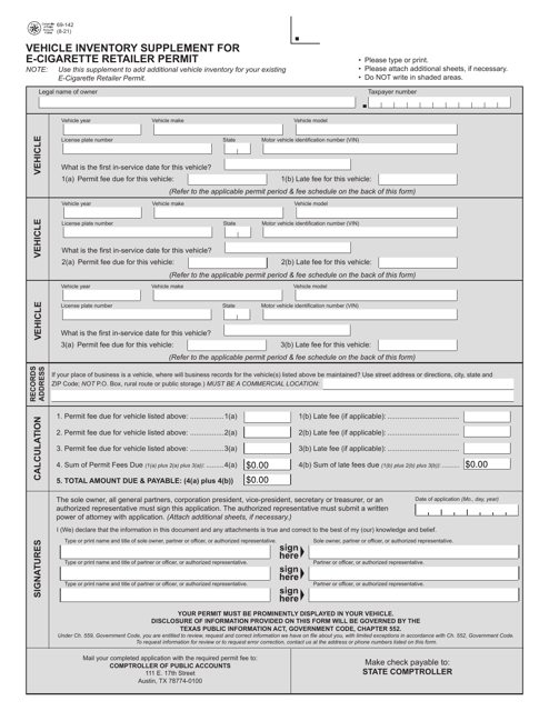 Form 69-142  Printable Pdf