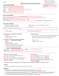 &quot;Cps Private Attorney Compensation Form&quot; - Texas