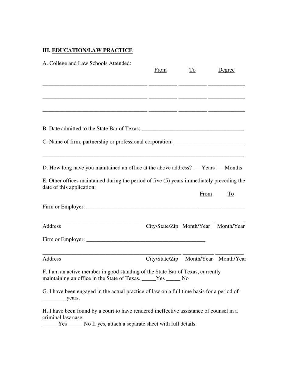 Application for Appointment as Counsel Pursuant to Article 11.071, Code of Criminal Procedure - Texas, Page 4