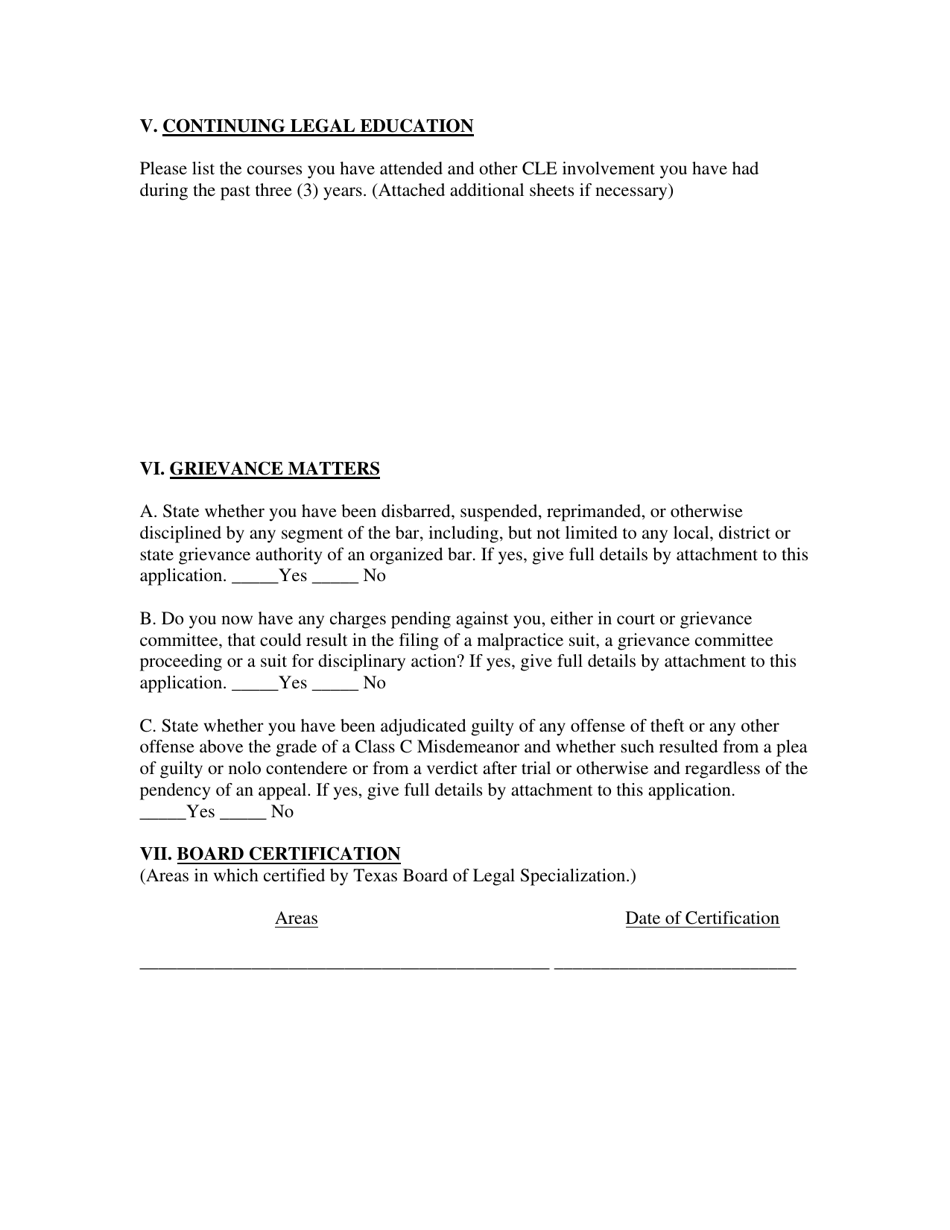 Application for Appointment as Counsel Pursuant to Article 11.071, Code of Criminal Procedure - Texas, Page 7